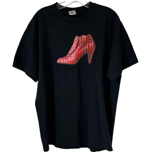 Philadelphia Museum of Art Black SS Tee Shirt with Red Schiaparelli Shoes SizeXL